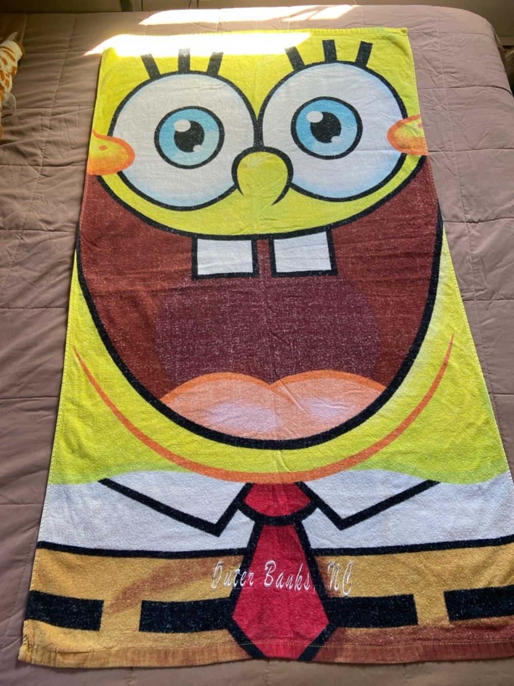 SpongeBob Squarepants Yellow Blue Red Beach Towel